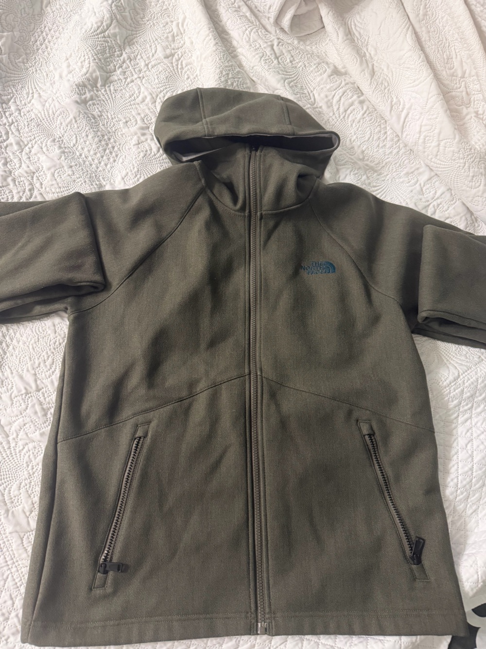 The North Face Olive Hooded Full-Zip Performance Fleece Jacket